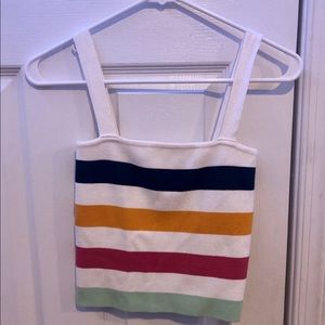 forever 21 multicolored stripped crop top